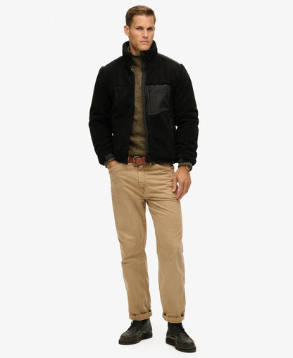 Relaxed Fleece Trekker Jacket | Black