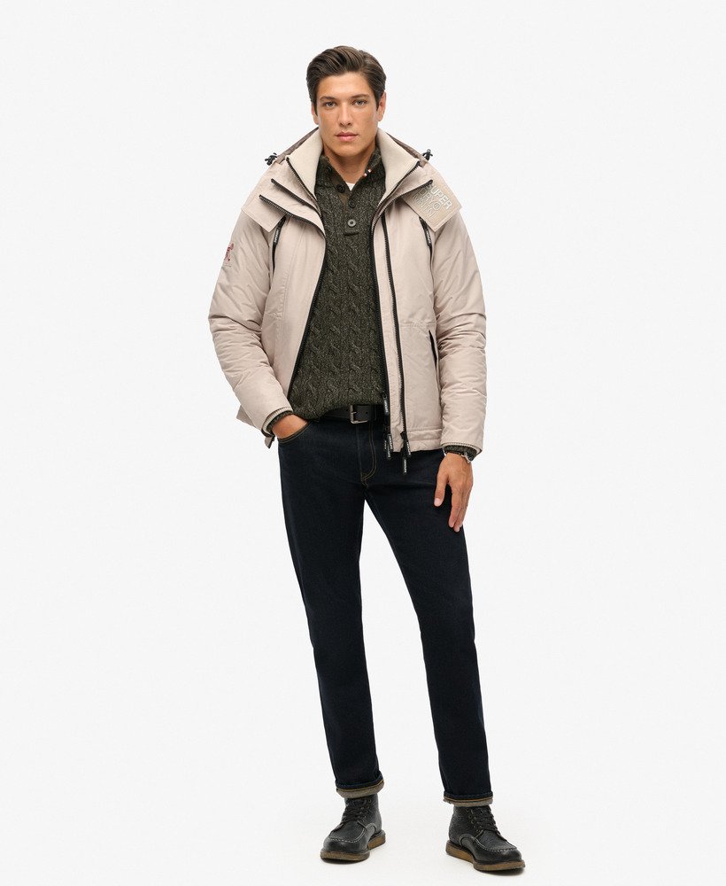 Hooded Mountain Windbreaker Slim Fit Jacket | Chateau Grey