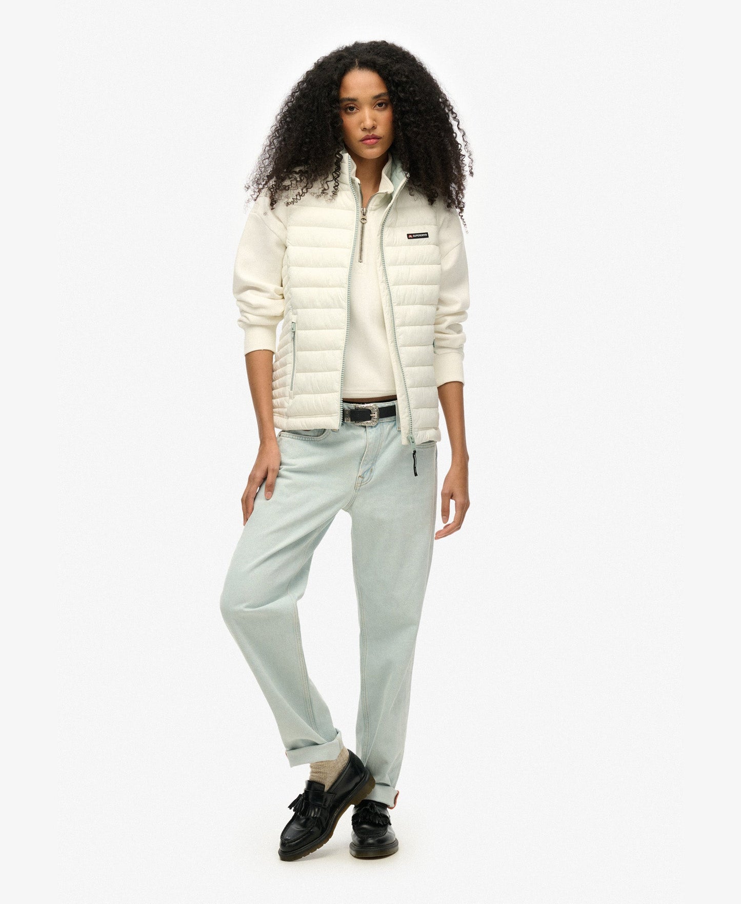 Fuji Lite Padded Slim Fit Gilet | Off Grey