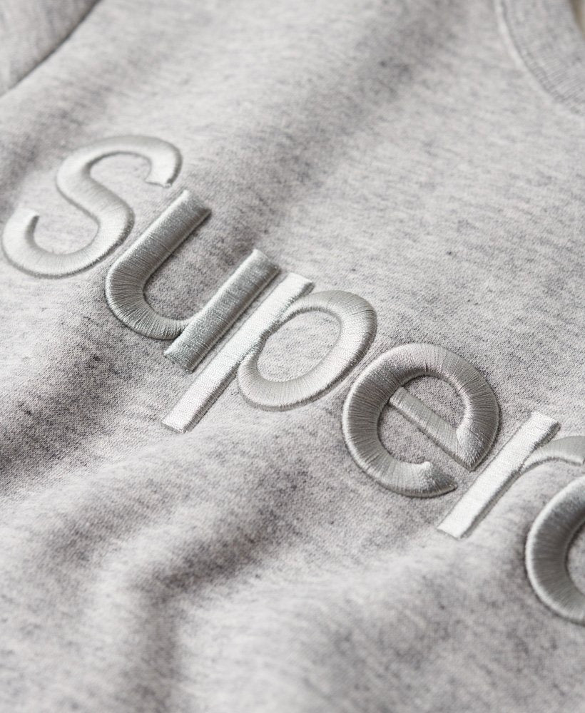 Tonal Embroidered Logo Crew | Athletic Grey Marle