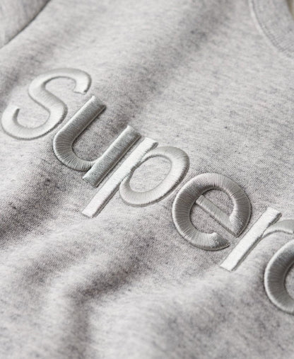 Tonal Embroidered Logo Crew | Athletic Grey Marle