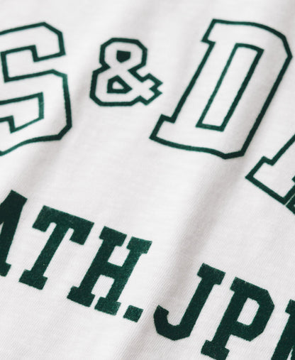 Athletic Graphic Fitted Slim Fit Tee | Off White Slub