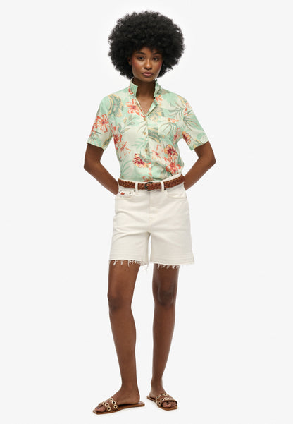Beach Resort Shirt | Aloha Shadow Mint