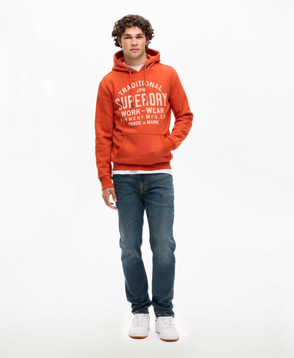 Workwear Hoodie | Denim Co Rust Orange