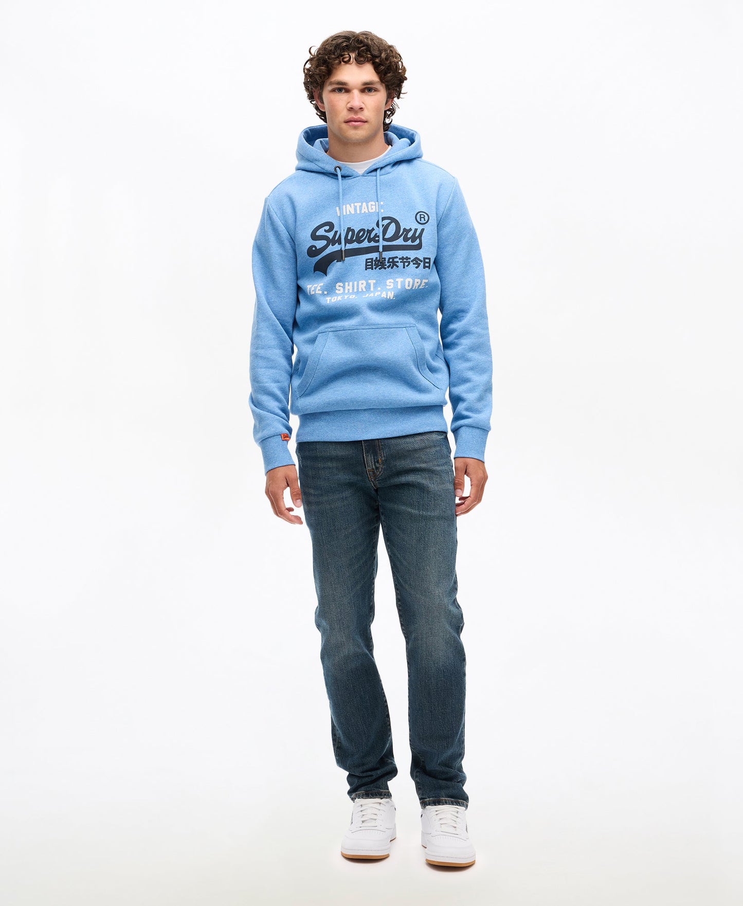 Vintage Logo Relaxed Hoodie | Fresh Blue Grit