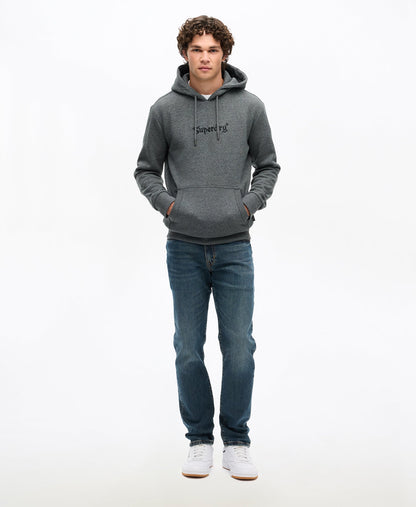 Retro Rock Graphic Hoodie | Asphalt Grey Grit