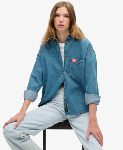 Denim Overshirt | Vintage Blue Wash