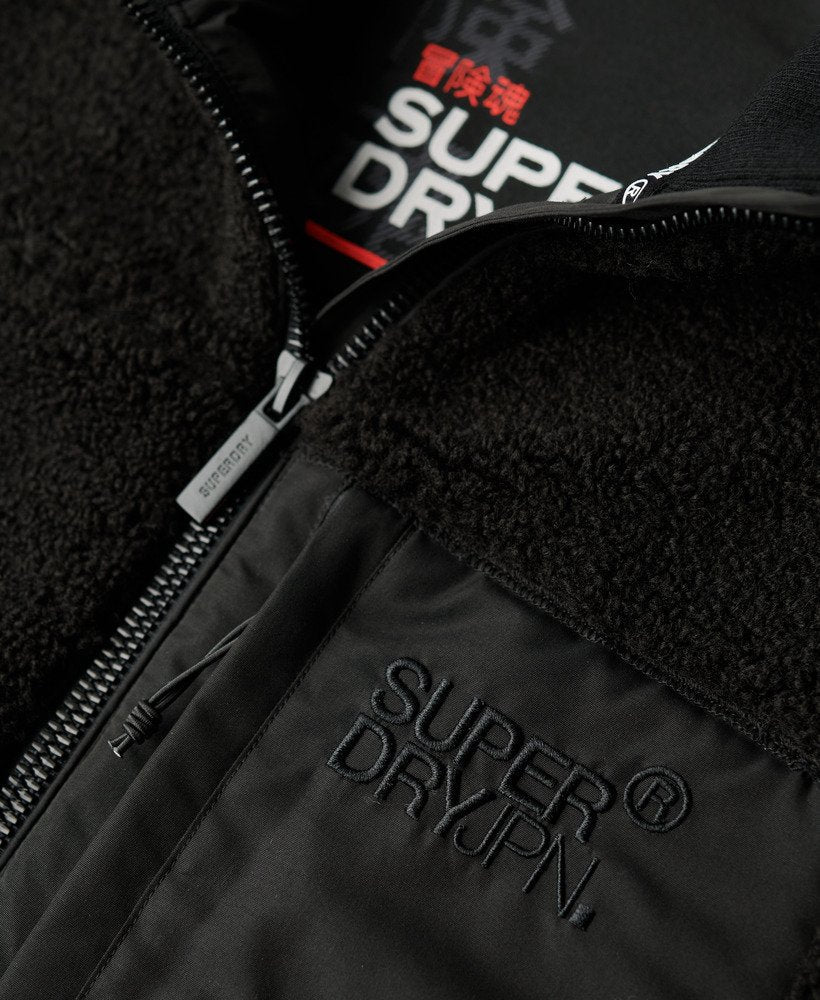 Relaxed Fleece Trekker Jacket | Black