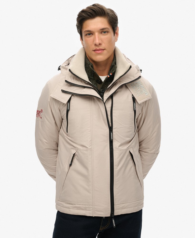 Hooded Mountain Windbreaker Slim Fit Jacket | Chateau Grey