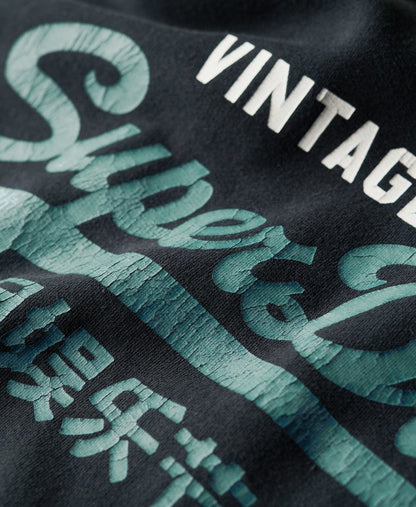 Duo Vintage Logo Hoodie | Jet Black