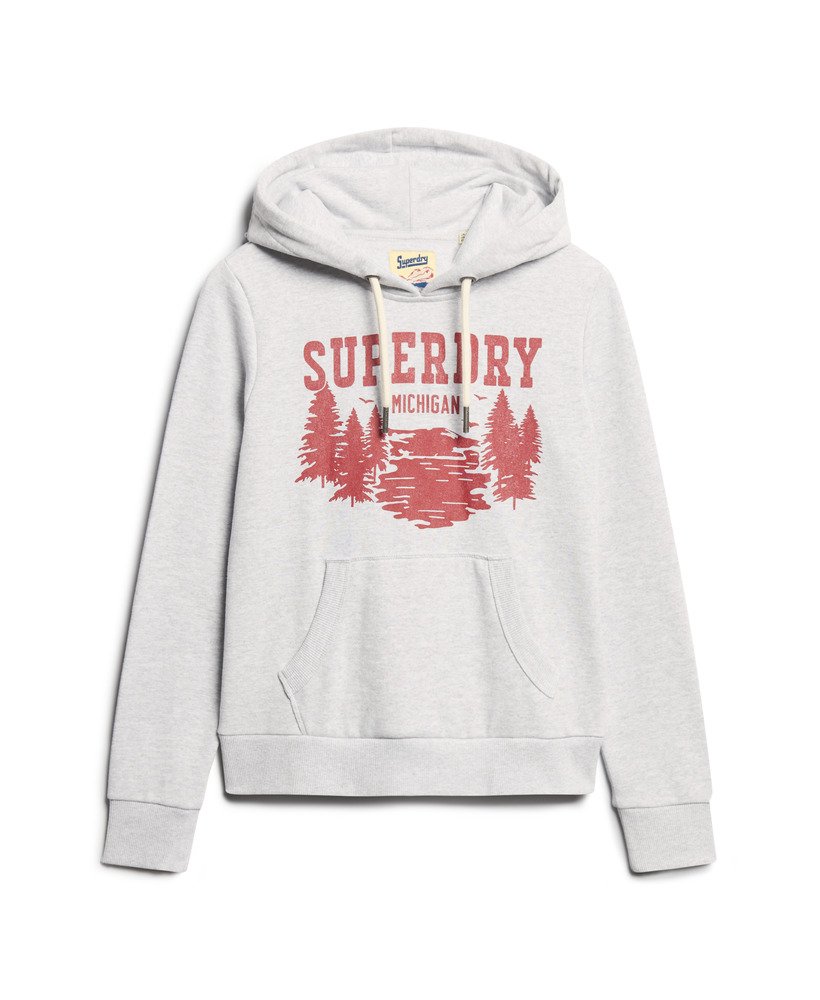 Lo-Fi Outdoor Graphic Hoodie | Flake Grey Marle