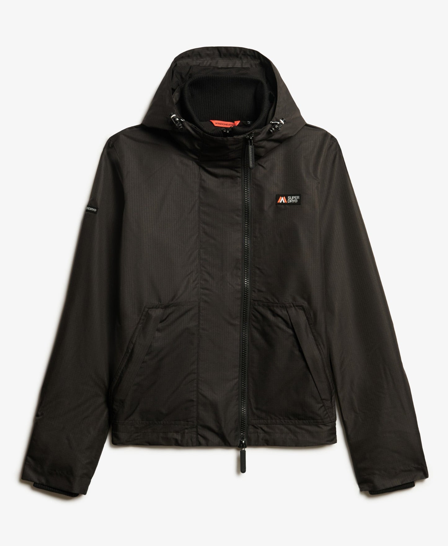 Hooded Mountain Windbreaker Slim Fit Jacket | Black