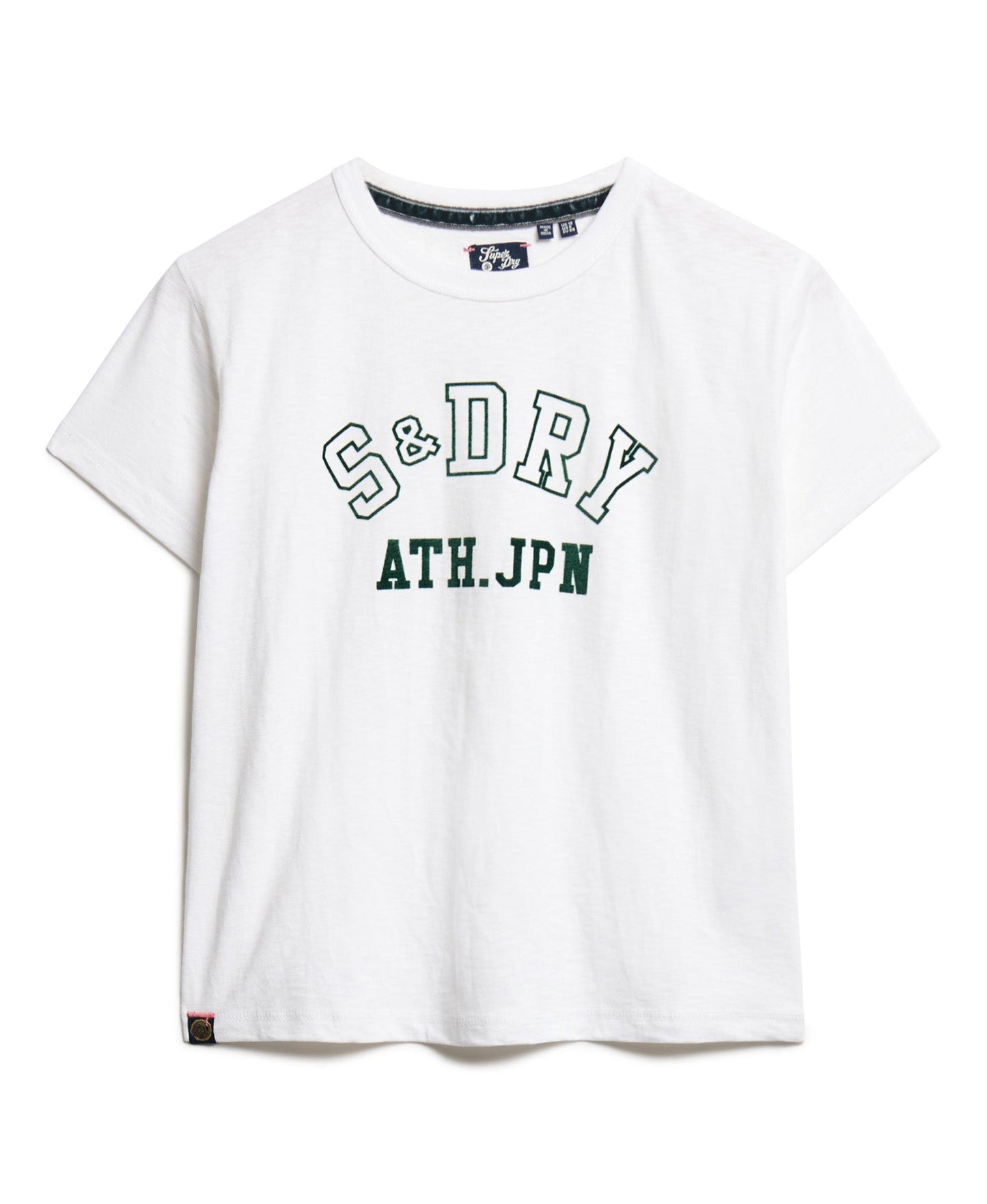 Athletic Graphic Fitted Slim Fit Tee | Off White Slub