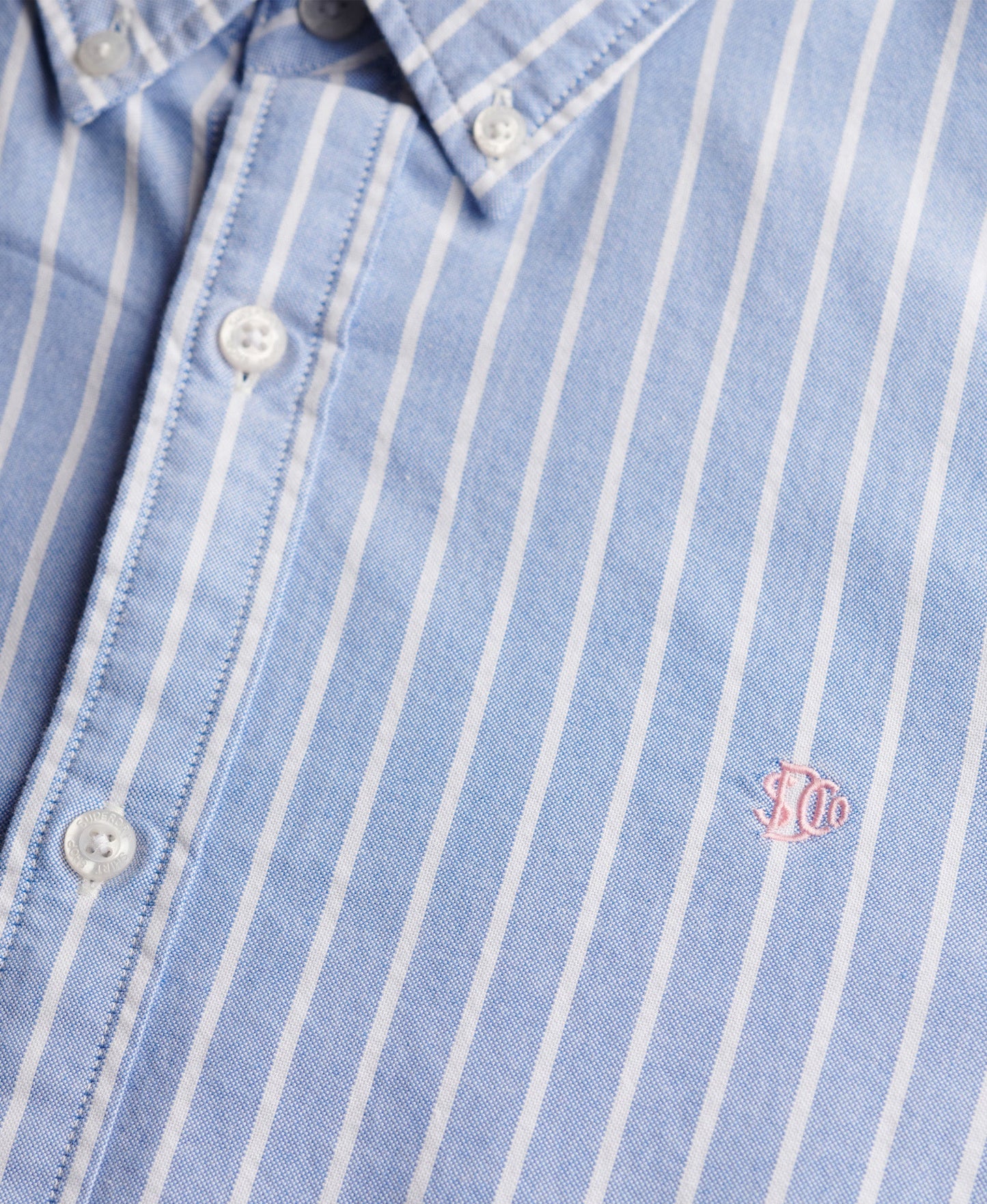 Classic Oxford Long Sleeve Shirt | Broker Blue Stripe