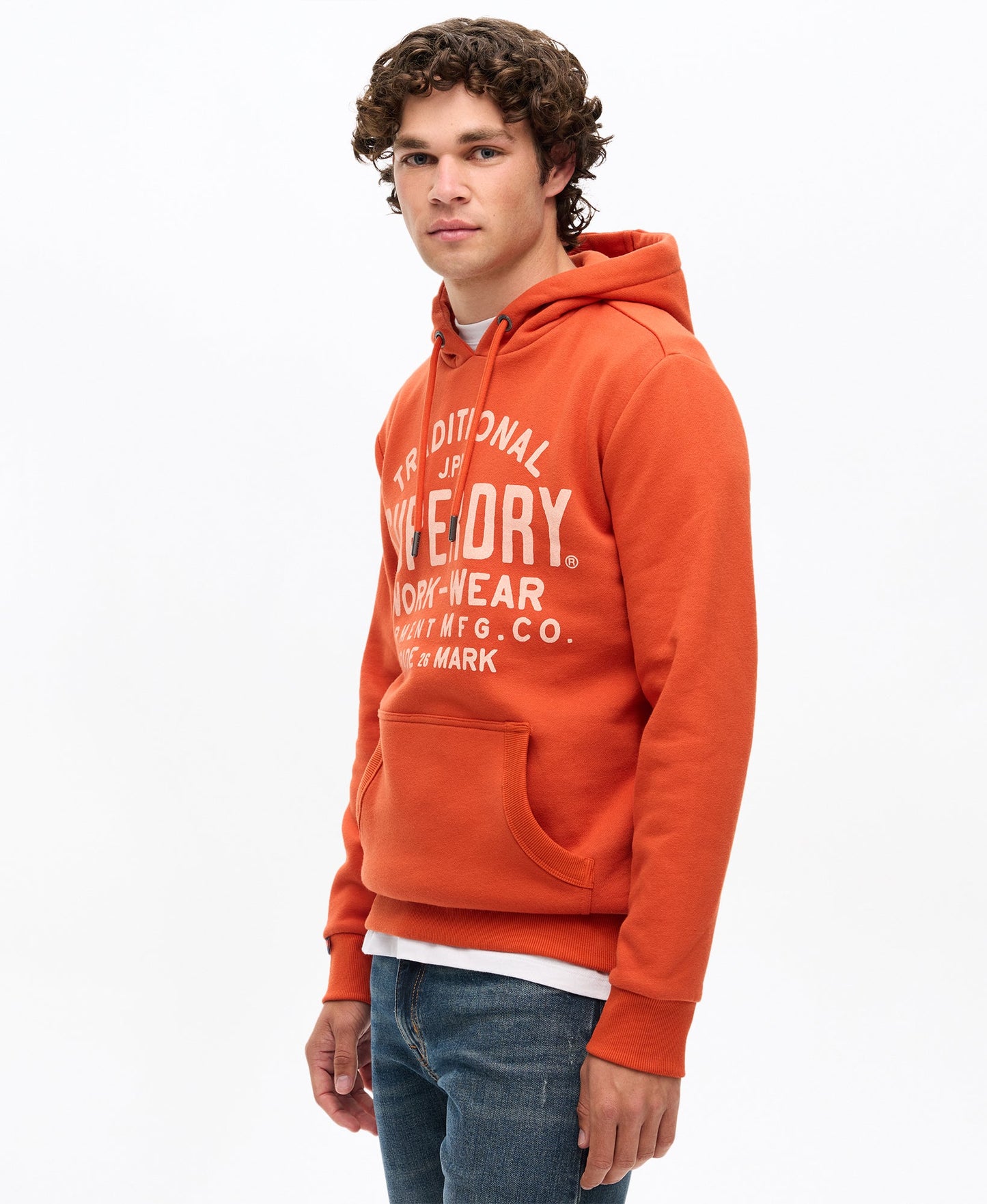 Workwear Hoodie | Denim Co Rust Orange