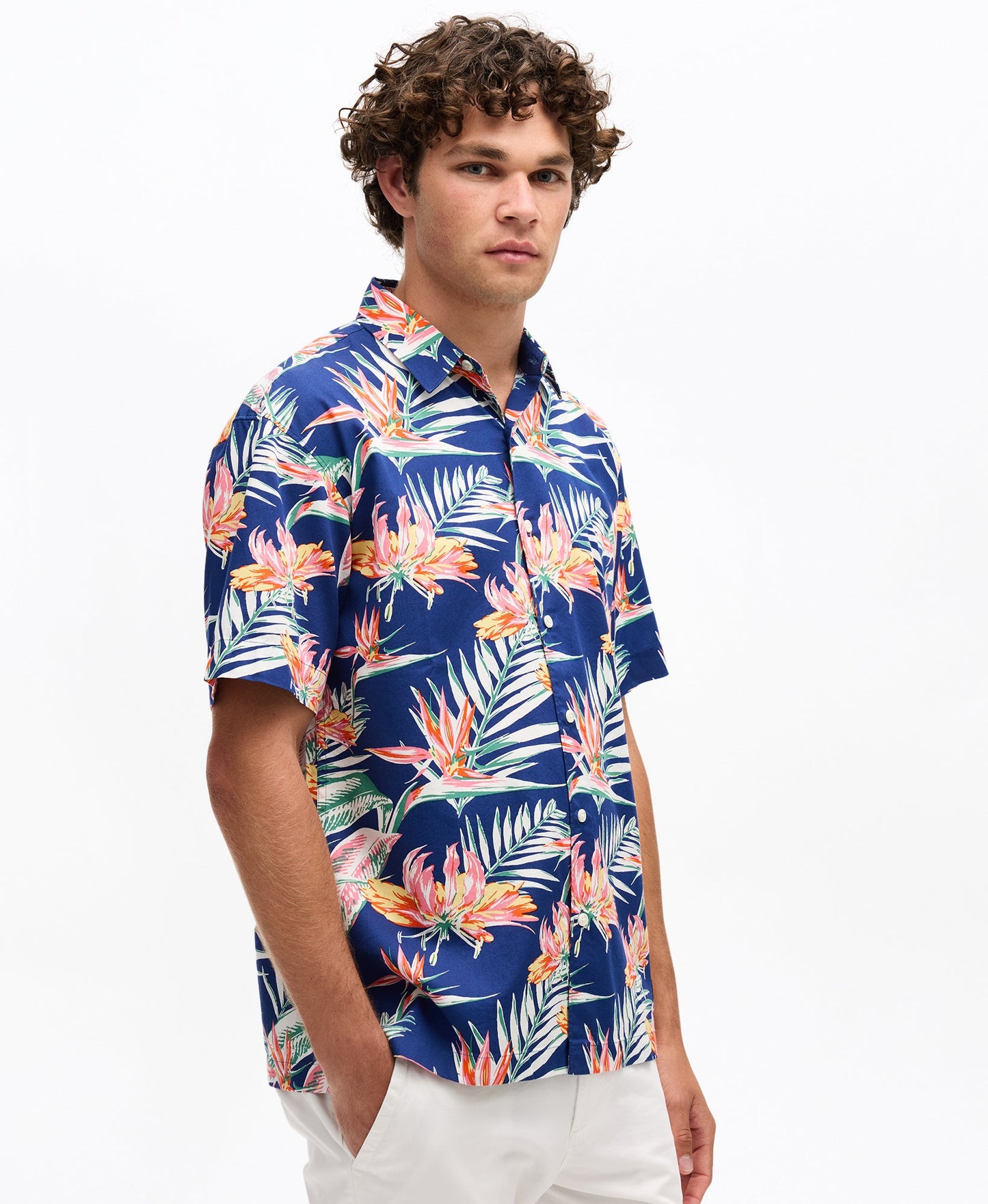 Hawaiian Shirt | Navy Paradise