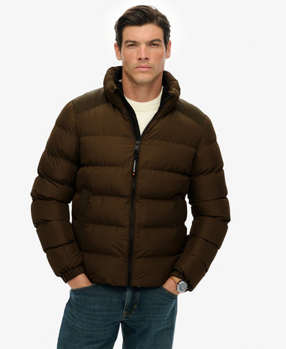 Sports Puffer Jacket | Slate Brown