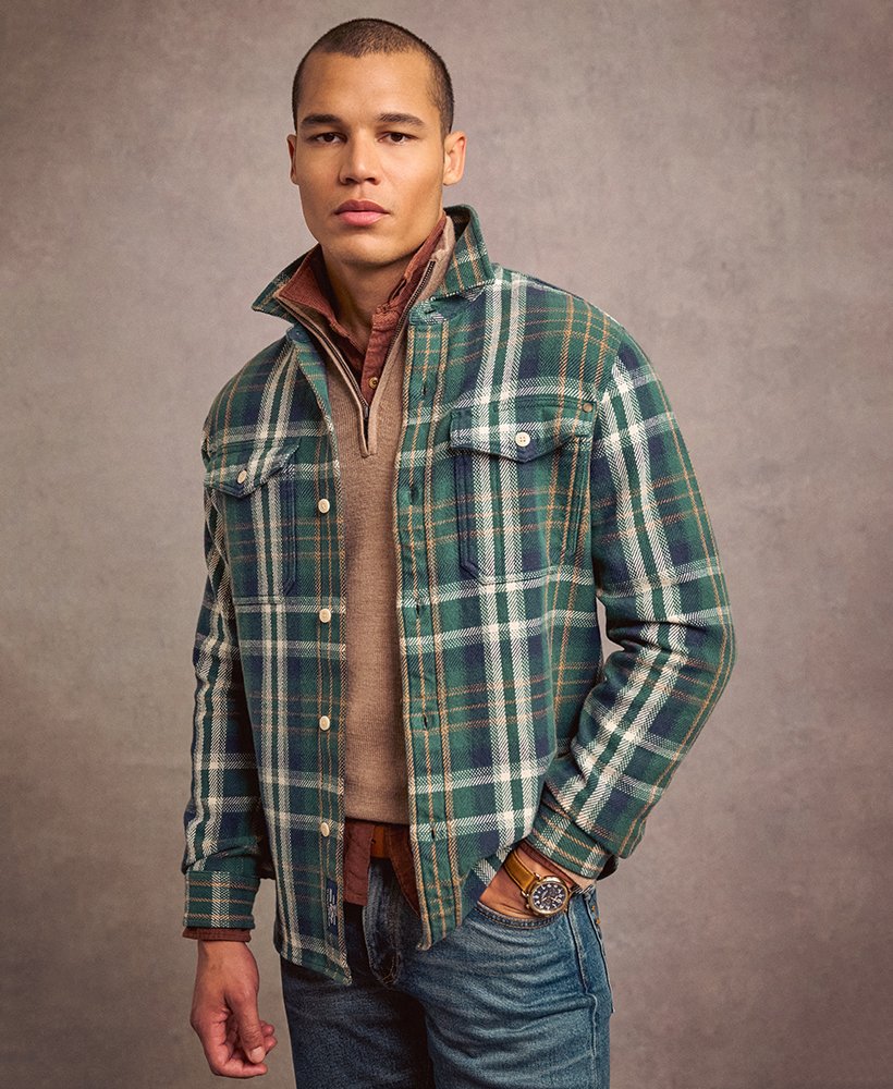 Merchant Heavy Checked Shirt | Merchant Check Green