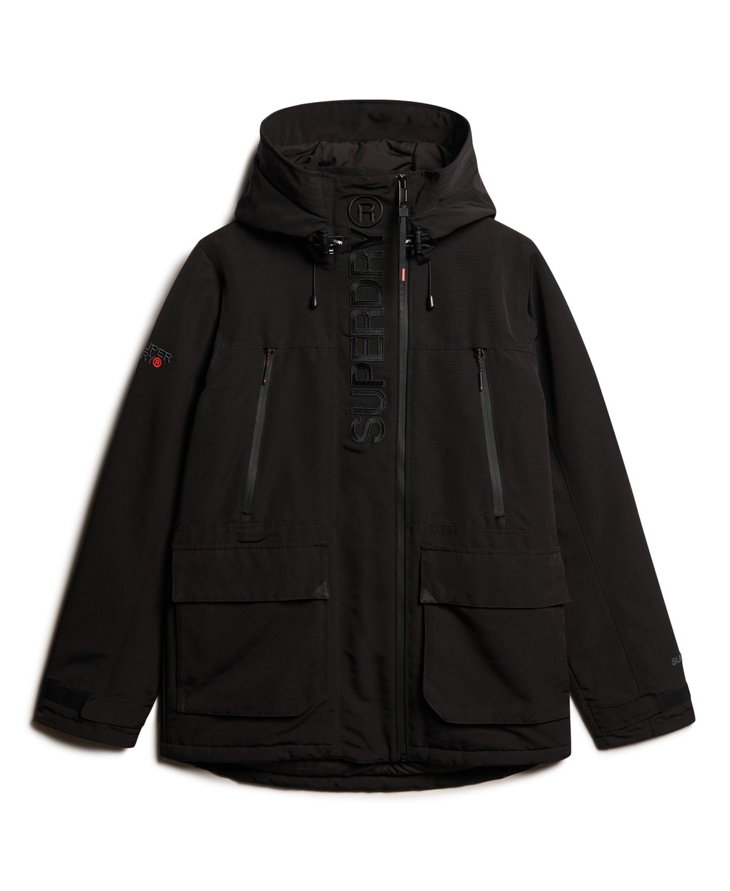 Hooded Ultimate Embroidered Windbreaker | Black