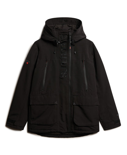 Hooded Ultimate Embroidered Windbreaker | Black