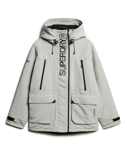 Hooded Ultimate Embroidered Windbreaker | Puritan Grey