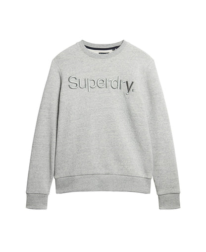 Tonal Embroidered Logo Crew | Athletic Grey Marle