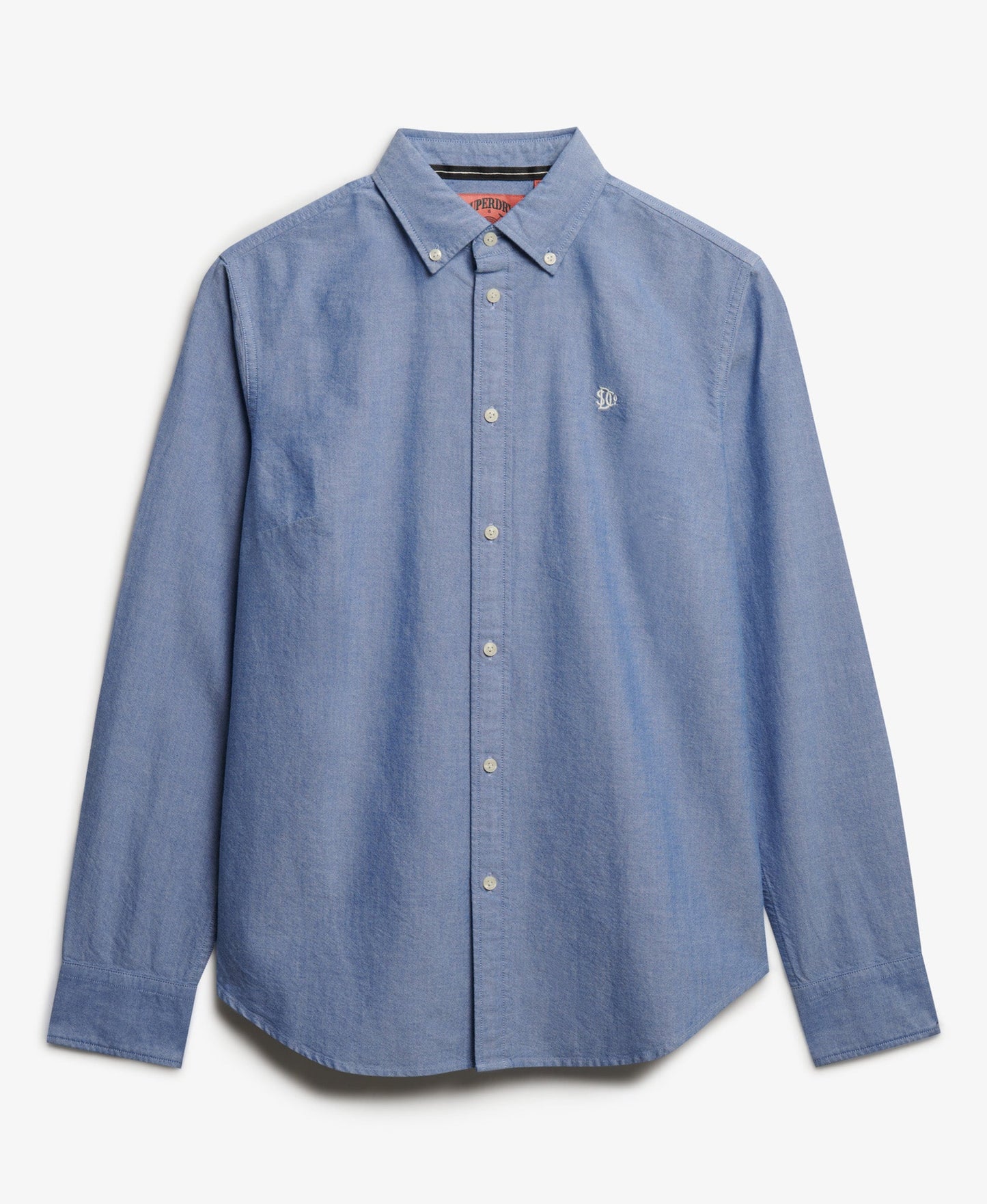 Slim Oxford Long Sleeve Shirt | Azure Blue Chambray Oxford