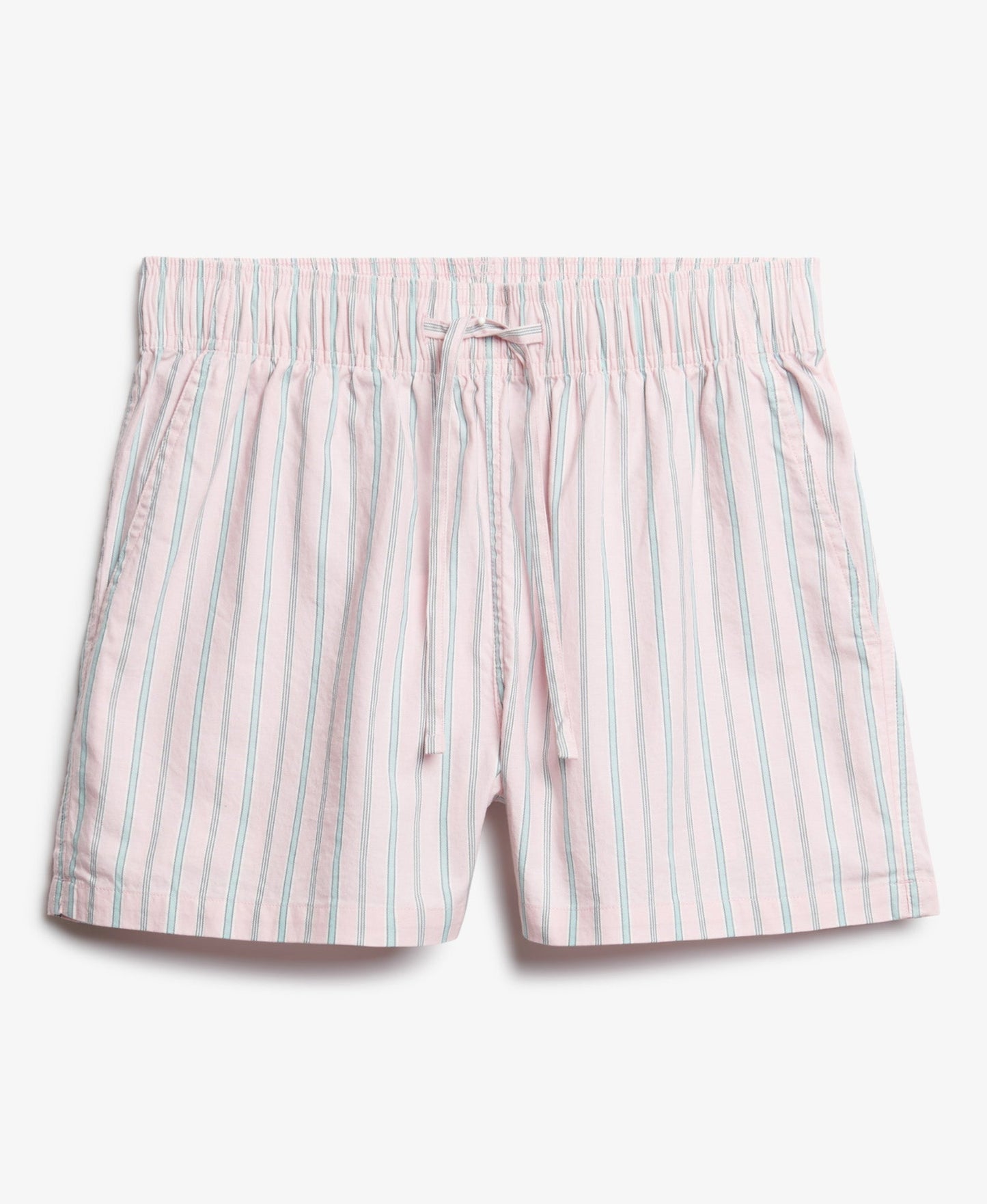 Cotton Stripe Elastic Short | Suffolk Pink Stripe