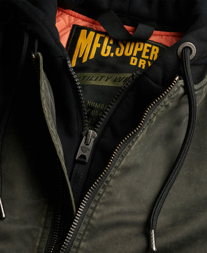 Military Ma1 Bomber Jacket | Washed Dark Green