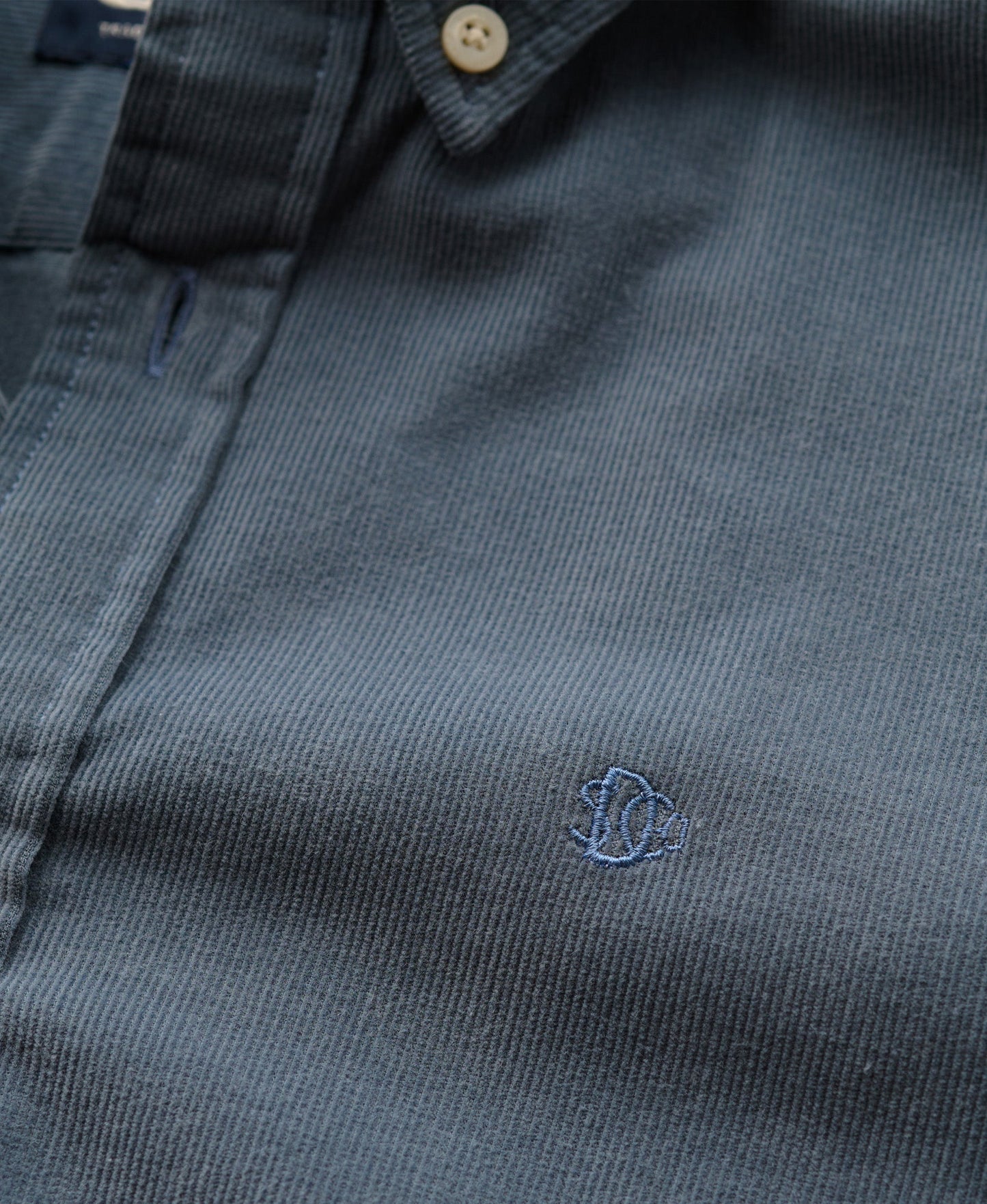 Classic Needle Cord Shirt | Stormy Weather Blue