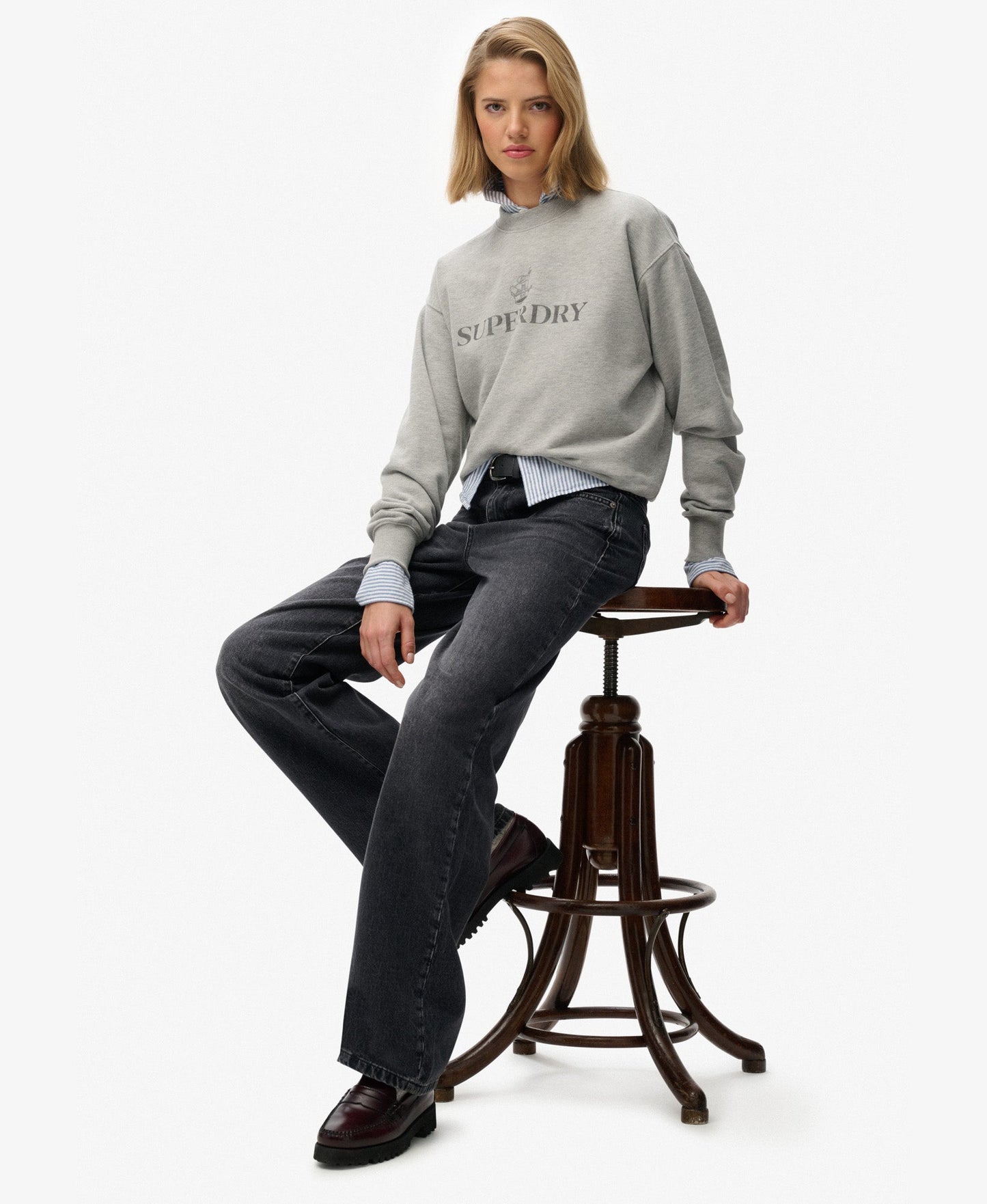 Mid Rise Wide Leg Jean | Overdyed Black 30