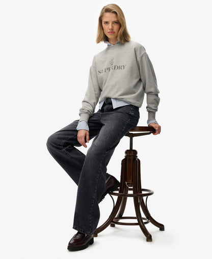 Mid Rise Wide Leg Jean | Overdyed Black 30