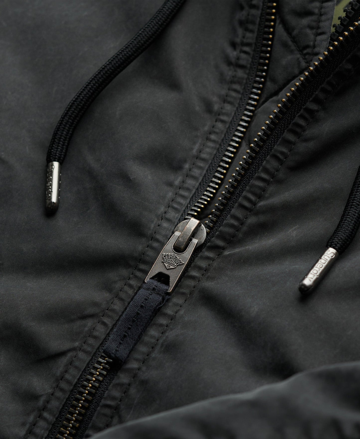 Military Ma1 Bomber Jacket | Washed Black