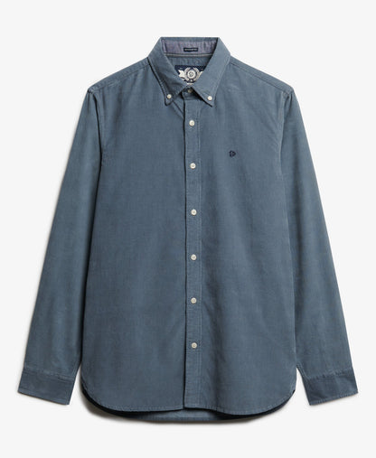 Classic Needle Cord Shirt | Stormy Weather Blue