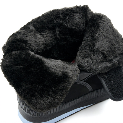 (Limited Time Sale 70%off)Men's Thick Warm Orthopedic Support Wide Toe Snow Boots Non-slip Waterproof Anti-skid Fur Lined Winter Boots