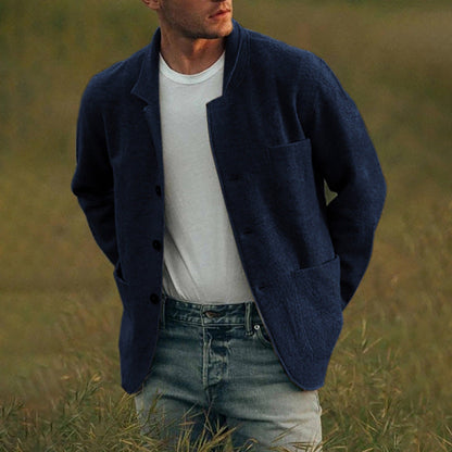 CLEARANCE SALE Men's Solid Color Fashion Jacket Coat Casual Jacket Coat