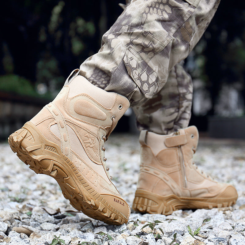 (BLACK FRIDAY SPECIAL-70%OFF)Men's  Winter Anti-Puncture Wide Toe Combat Boots Waterproof Non-Slip Orthopedic Support Work Boots