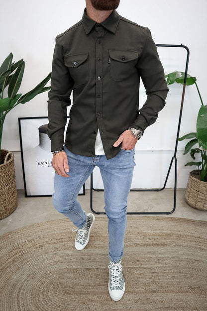 Men's Button Down Shirt Jacket (Buy 2 Free Shipping)