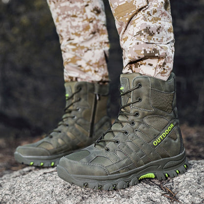Men's Lightweight  Breathable Durable Anti-slip Hiking Boots Combat Army Boots Work Boots