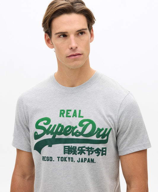 Vintage Logo Fade Tee | Grey Marle