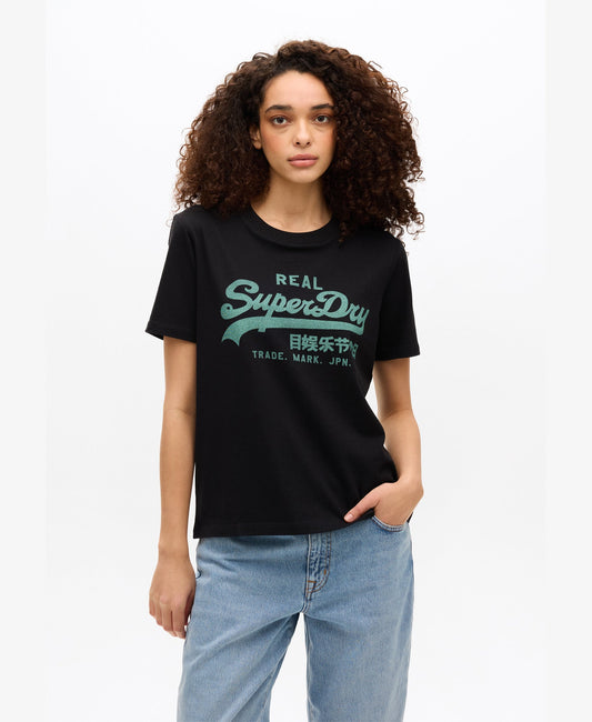 Vintage Logo Relaxed Tee | Black