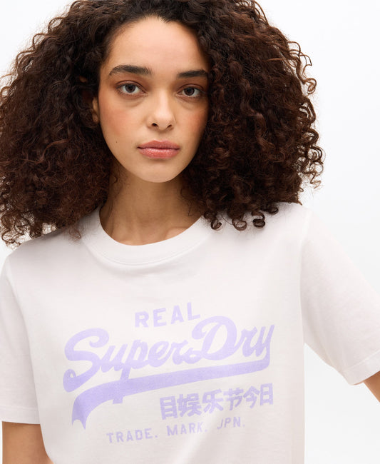 Vintage Logo Relaxed Tee | Optic/Purple