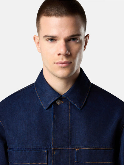 Q100027 INDIGO POLYPROPYLENE DENIM-RINSED